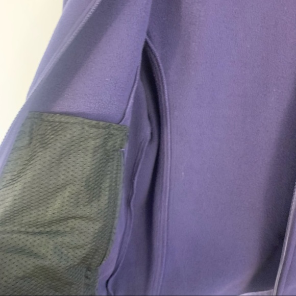 LL Bean Jacket Womens S Small Full Zip Fleece Coat Purple Sweatshirt Pockets - Picture 7 of 8